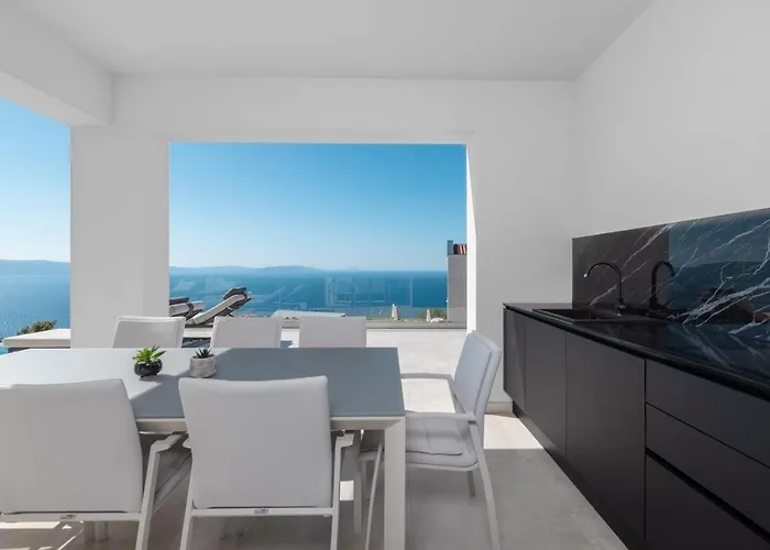 וילה Aristea With Sea View, Jacuzzi And Infinity Pool Vicani